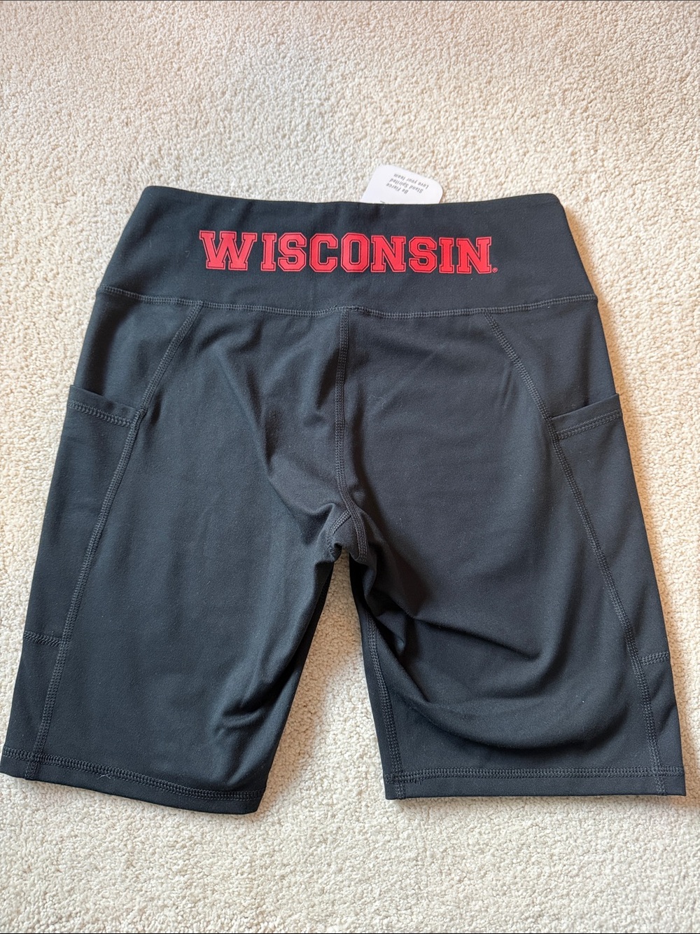 Zoobiz Black Mid-Rise Bike Shorts with Side Pockets